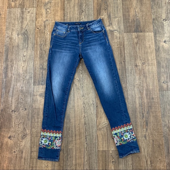 Miss Me Other - Girls Miss Me Ankle Skinny Jeans W/ Detail Bottoms